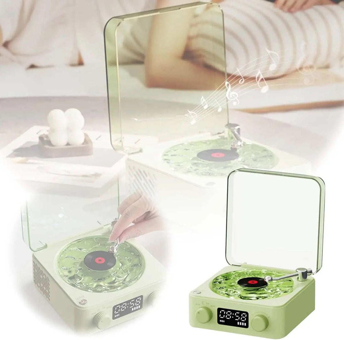 Mini-Retro-Bluetooth-Lautsprecher mit weißem Rauschen